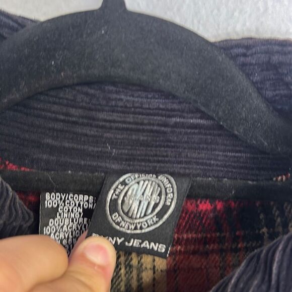 DKNY JEANS Men's Black Button-Up Corduroy‎ Long Sleeves Jacket Size S - Picture 5 of 9